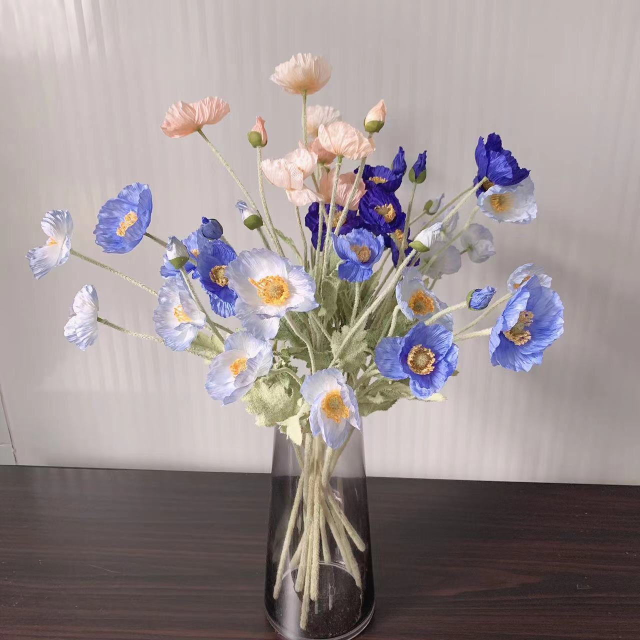 Fake Poppy Silk Flowers Long S - Florist Supply Bulk ulasan dan harga