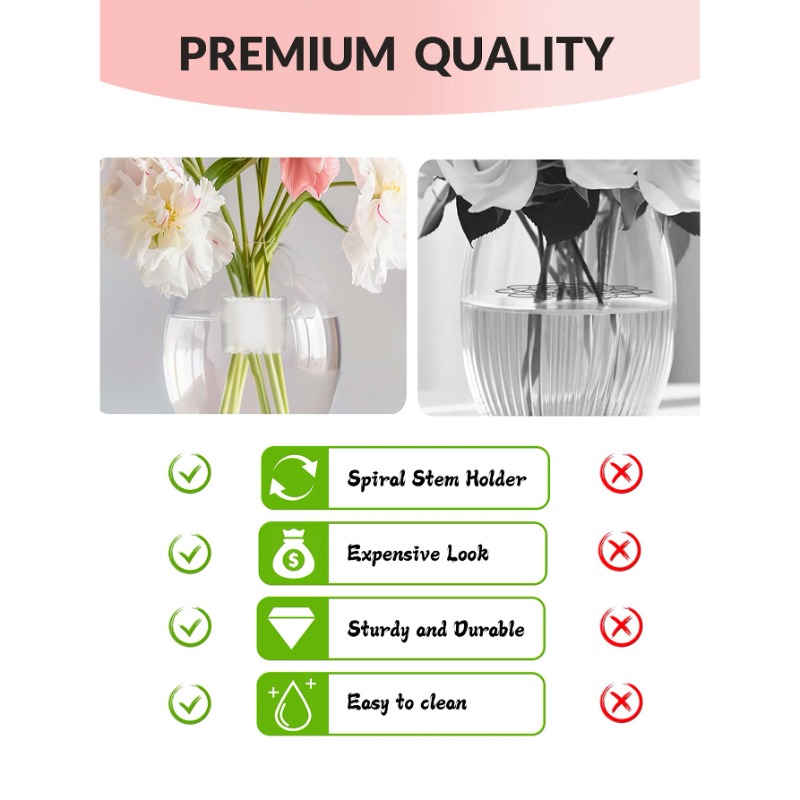 Spiral Stem Holder Sturdy Clea - Florist Supply Bulk ulasan dan harga