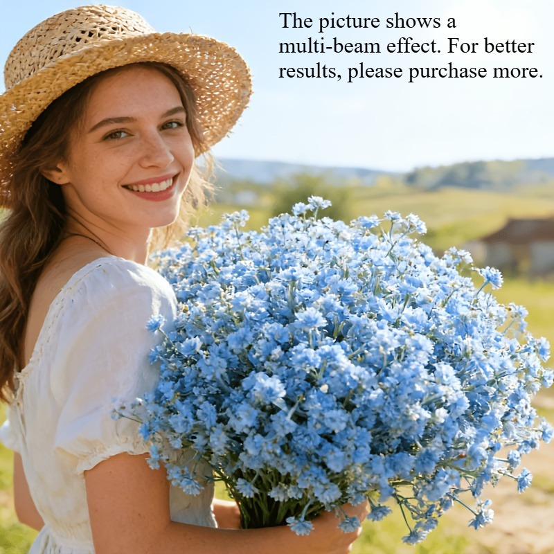 10Pcs Artificial Blue Gypsophi - Florist Supply Bulk ulasan dan harga